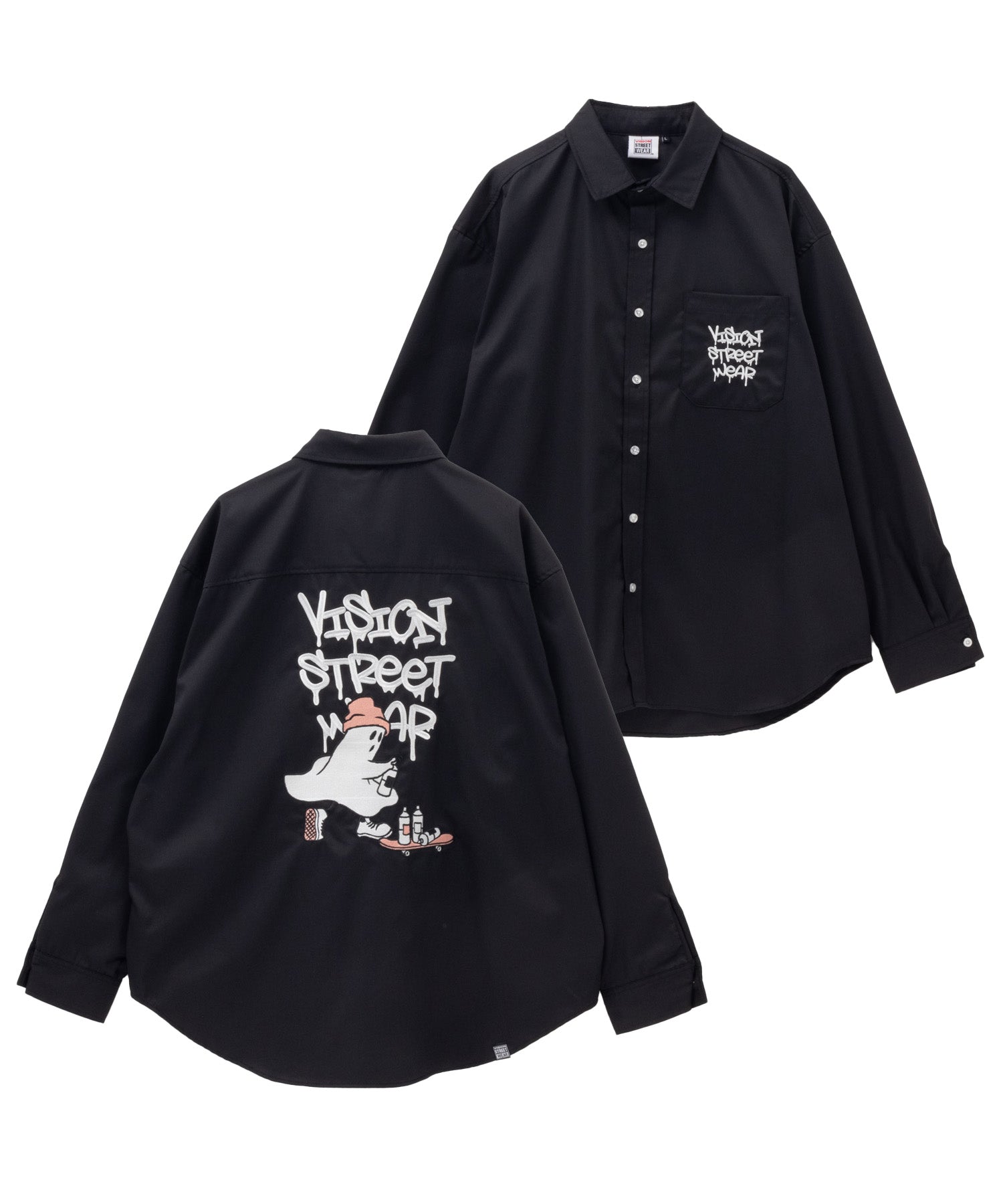 ヴィジョン ストリート ウェア VISION STREET WEAR ゴースト刺繍シャツ