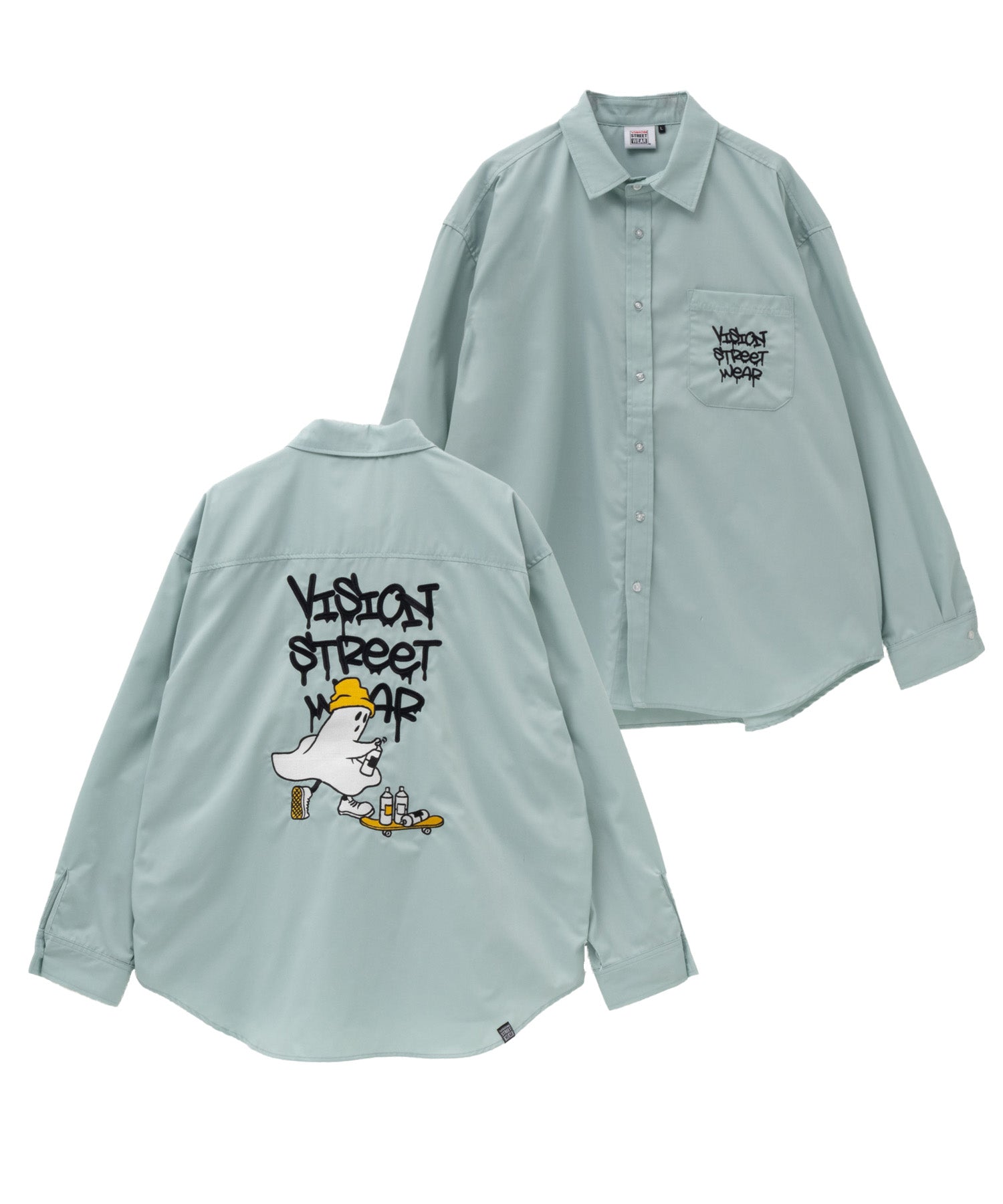 ヴィジョン ストリート ウェア VISION STREET WEAR ゴースト刺繍シャツ