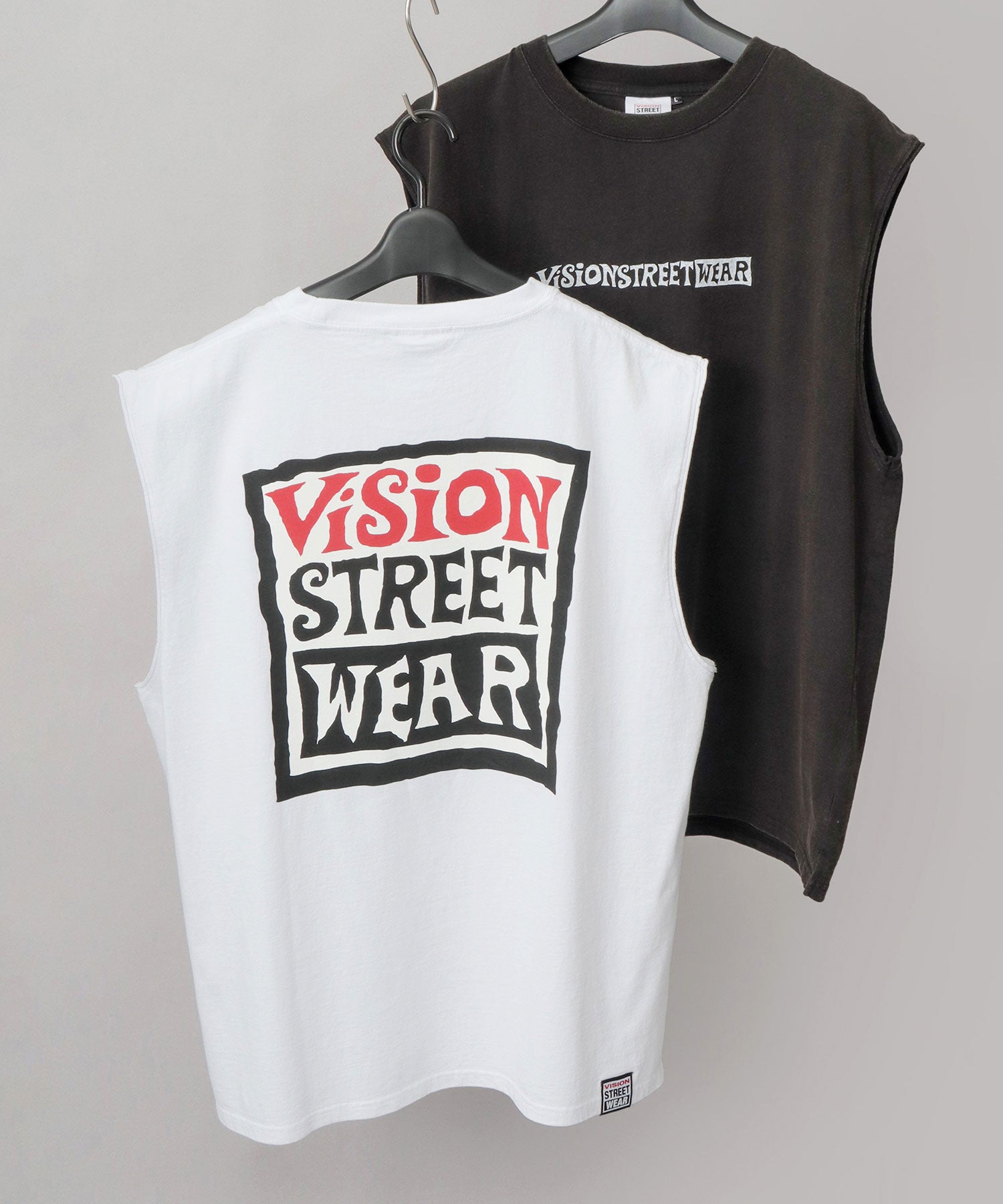 ヴィジョン ストリート ウェア VISION STREET WEAR ビッグシルエット ヴィンテージロゴ ノースリーブTシャツ （ブラック） ブラック