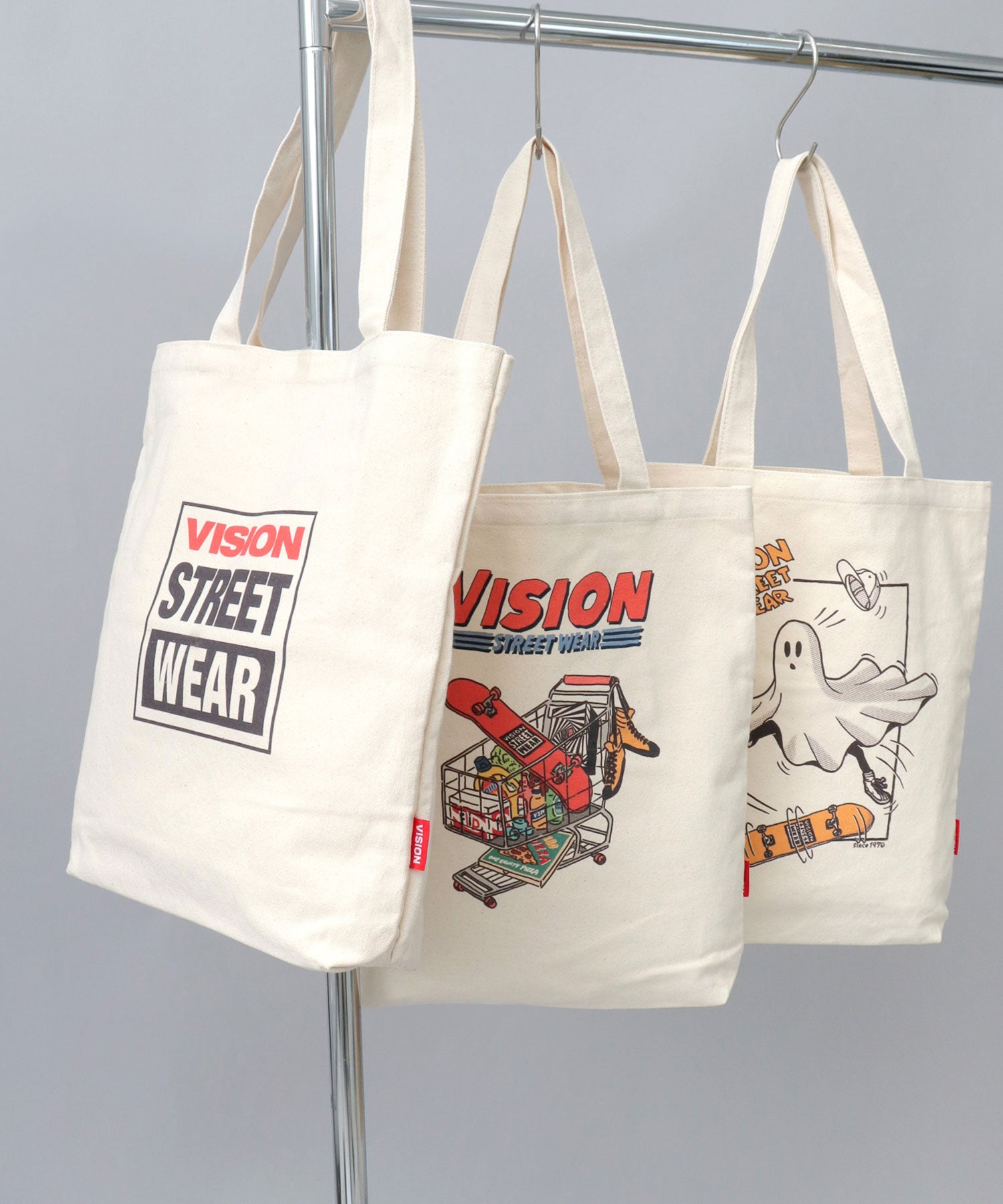 ヴィジョン ストリート ウェア VISION STREET WEAR ヴィジョンストリートウェア キャンバス トートバッグ 縦型 通勤 通学 ショッピン