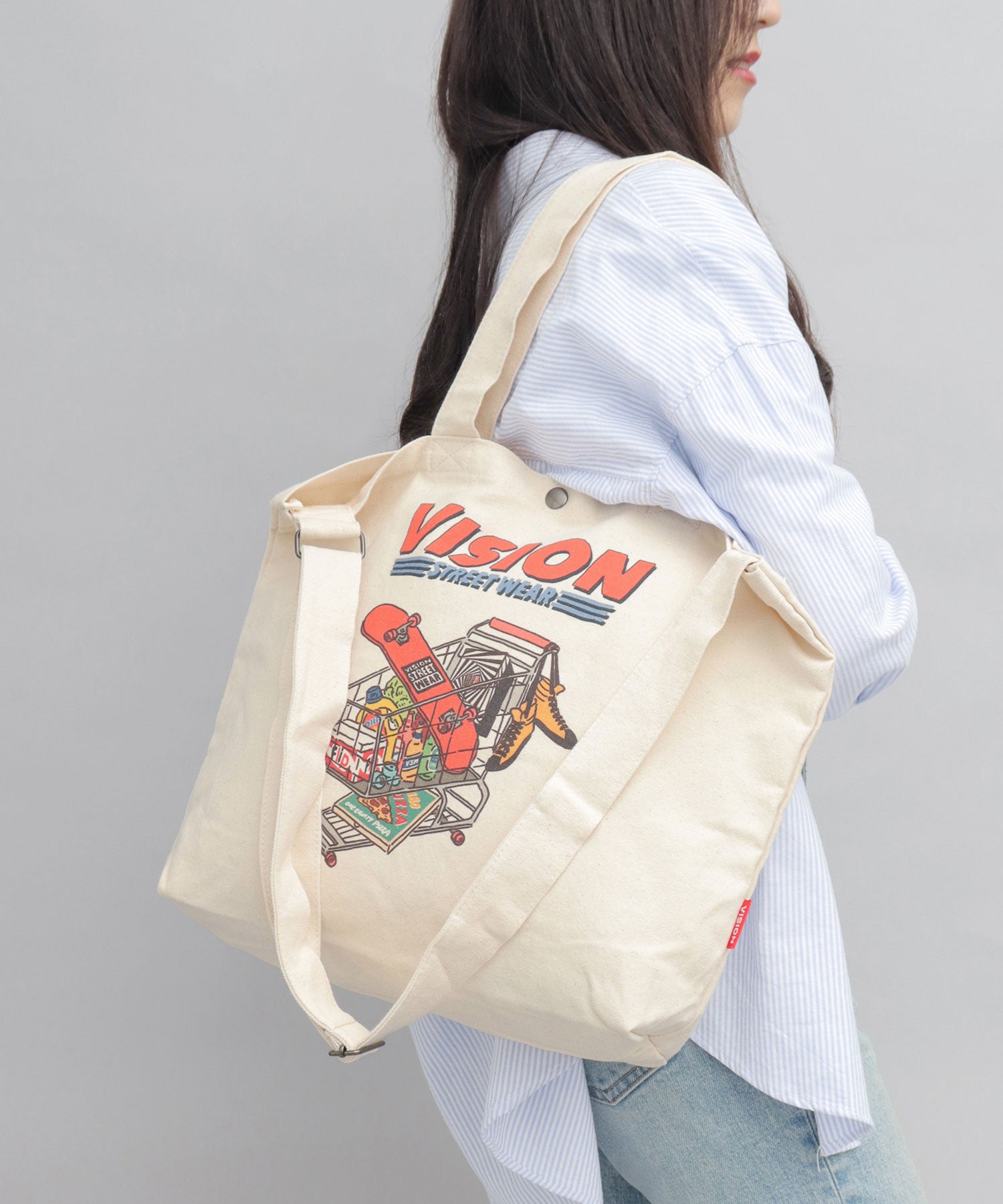 ヴィジョン ストリート ウェア VISION STREET WEAR ヴィジョンストリートウェア 2WAY キャンバス ショルダーバッグ トートバッグ