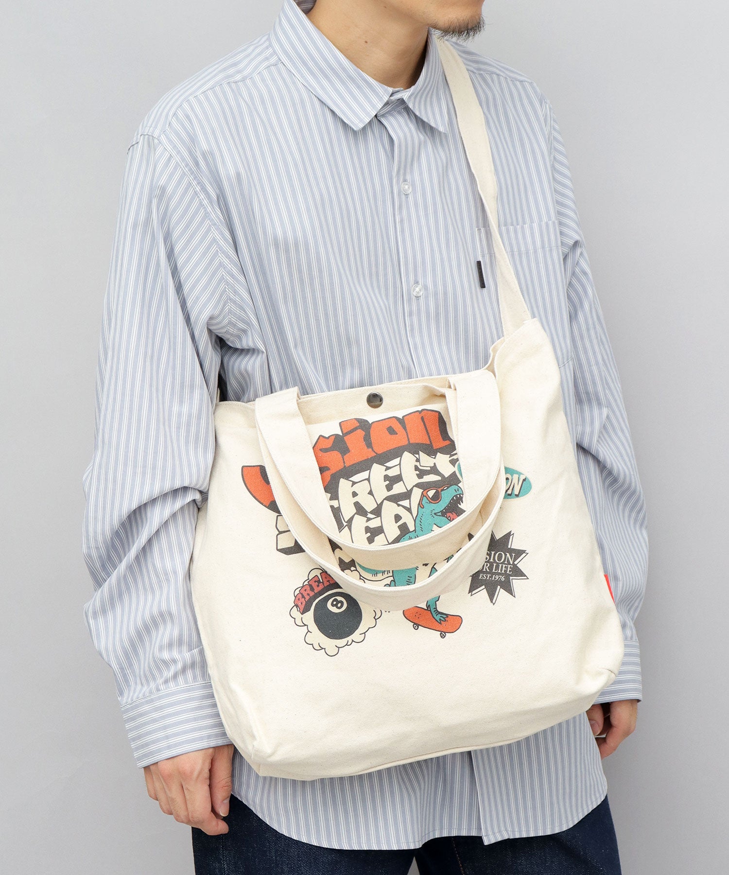 ヴィジョン ストリート ウェア VISION STREET WEAR ヴィジョンストリートウェア 2WAY キャンバス ショルダーバッグ トートバッグ