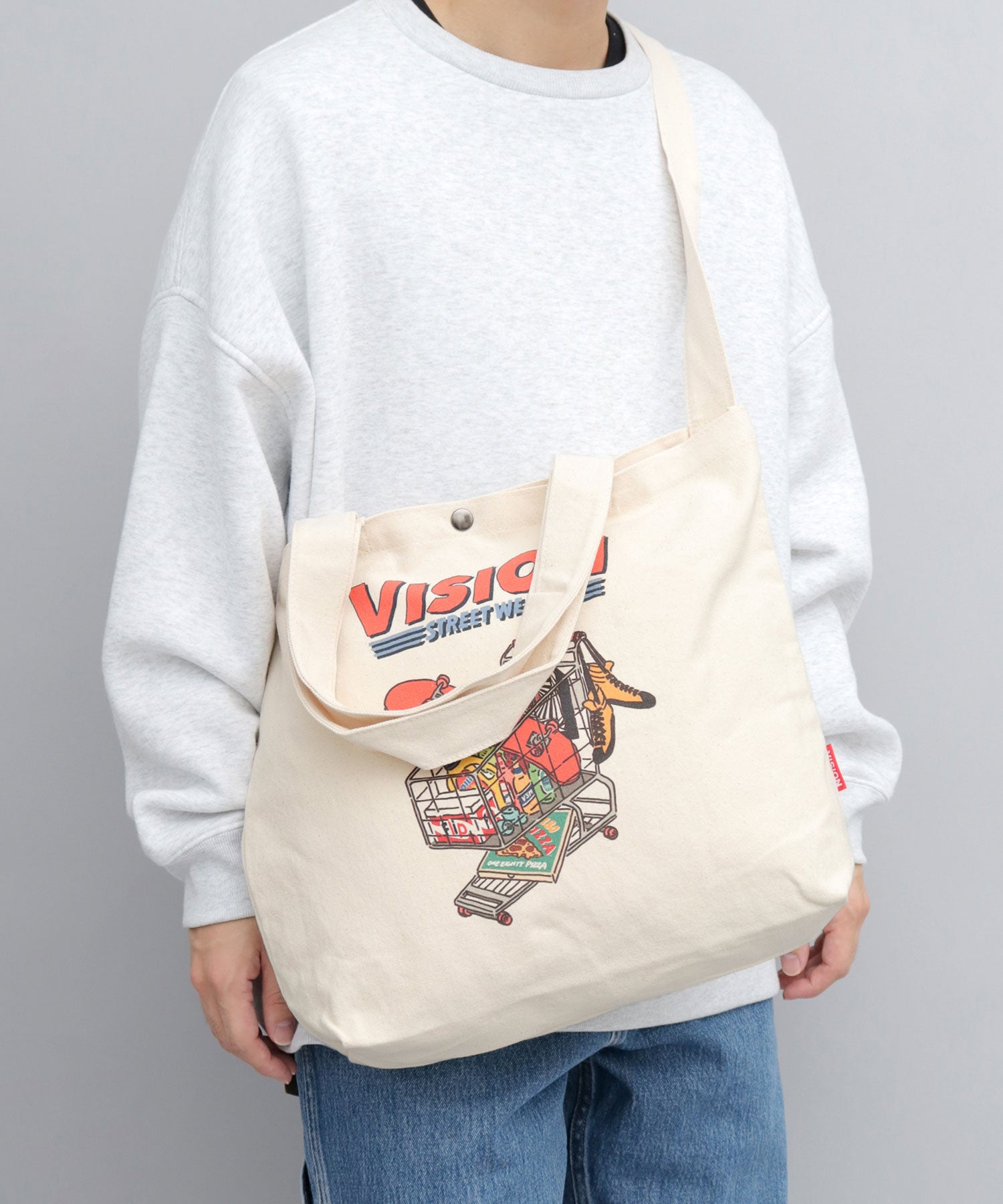 ヴィジョン ストリート ウェア VISION STREET WEAR ヴィジョンストリートウェア 2WAY キャンバス ショルダーバッグ トートバッグ