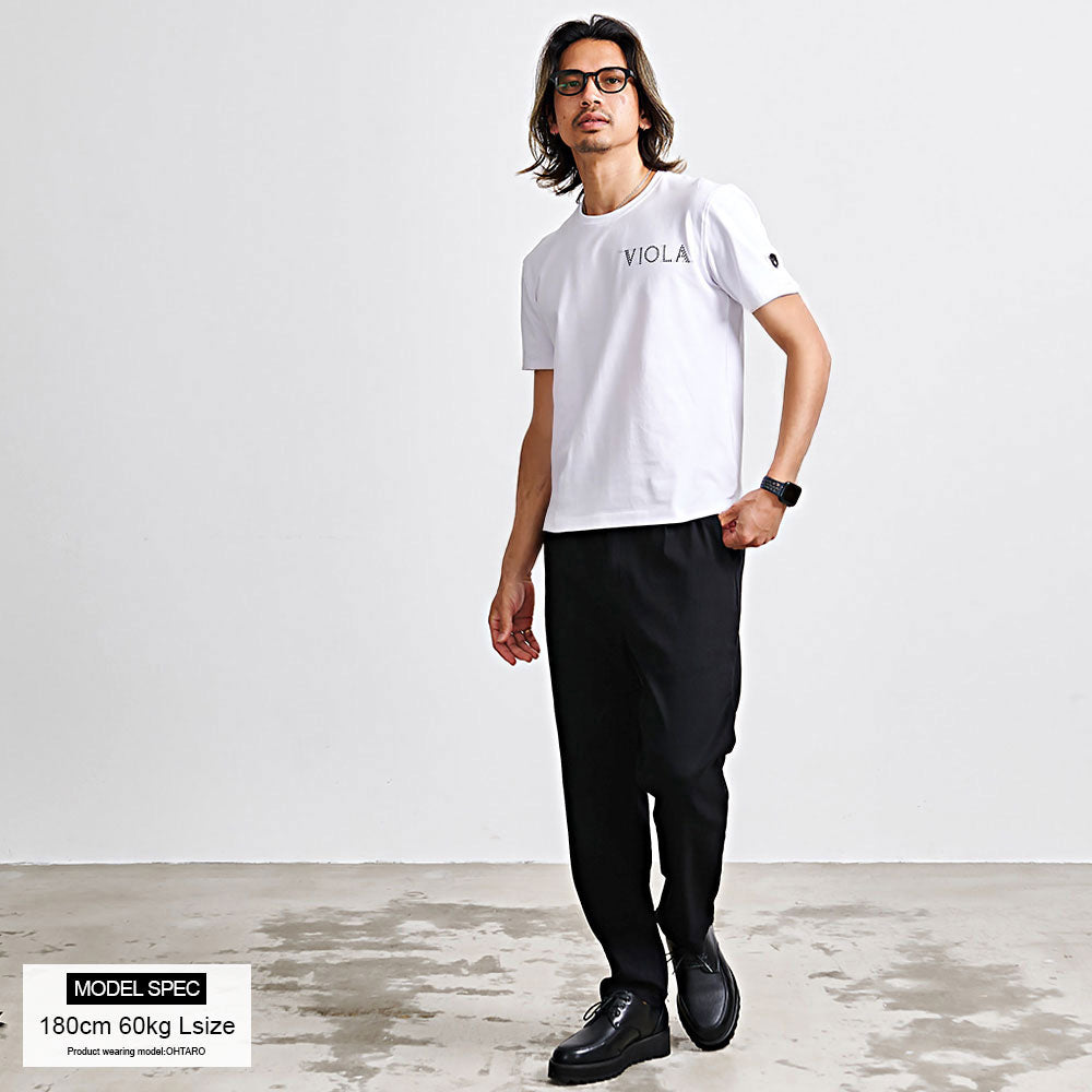 ヴィオラ VIOLA VIOLA P.T入りクルー半袖Tシャツ （3-3(BLACK/ブラック)） 3-3(BLACK/ブラック)