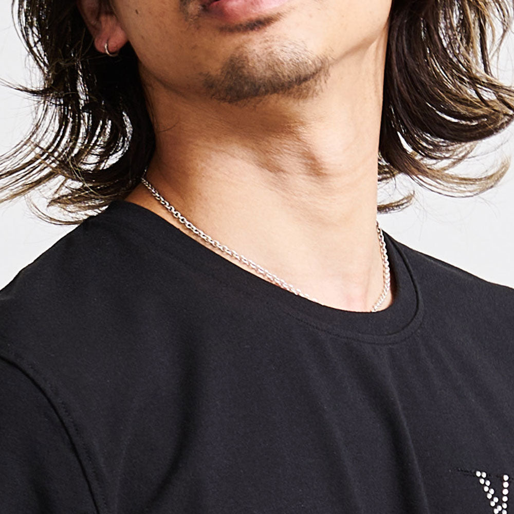 ヴィオラ VIOLA VIOLA P.T入りクルー半袖Tシャツ （3-3(BLACK/ブラック)） 3-3(BLACK/ブラック)