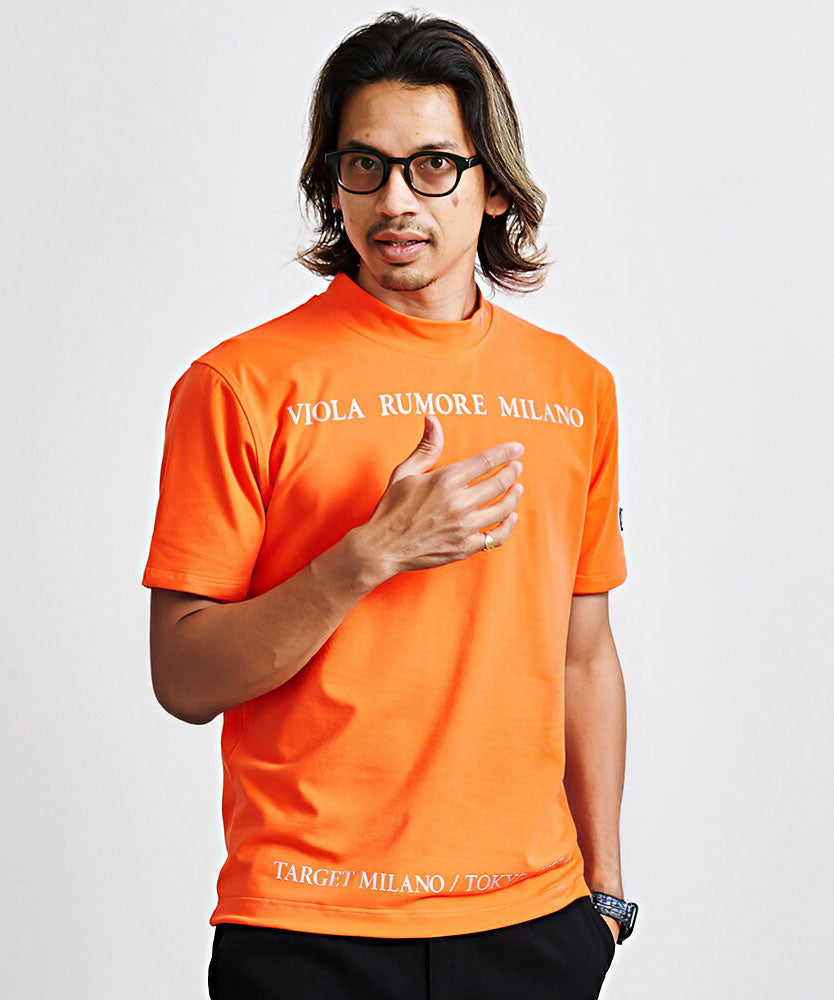 ヴィオラ VIOLA VIOLA モックネック半袖Tシャツ （3-2(K.ORANGE/蛍光オレンジ)） 3-2(K.ORANGE/蛍光オレンジ)