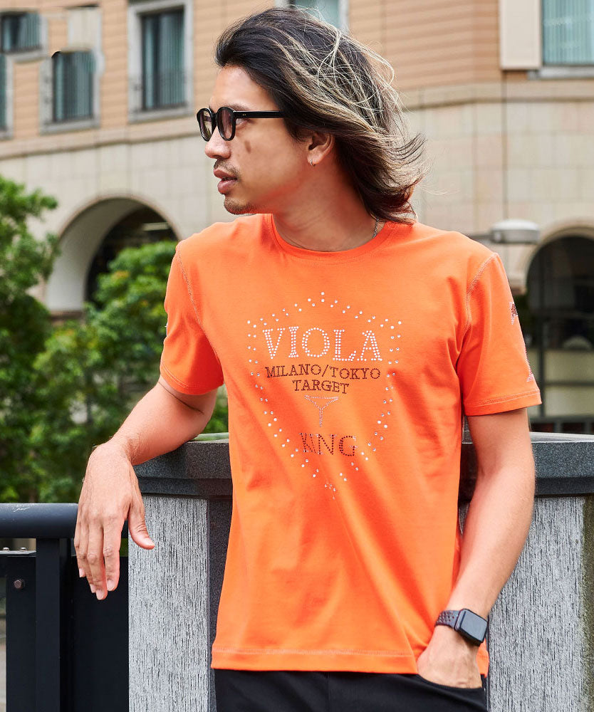 ヴィオラ VIOLA VIOLA 裏使いクルー半袖Tシャツ （3-2(K.ORANGE/蛍光オレンジ)） 3-2(K.ORANGE/蛍光オレンジ)