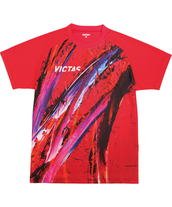 ヴィクタス VICTAS VICTAS ヴィクタス 卓球 Vー24 レプリカシャツベーシック シャツ レプリカ 半袖 練習 （RD） RD