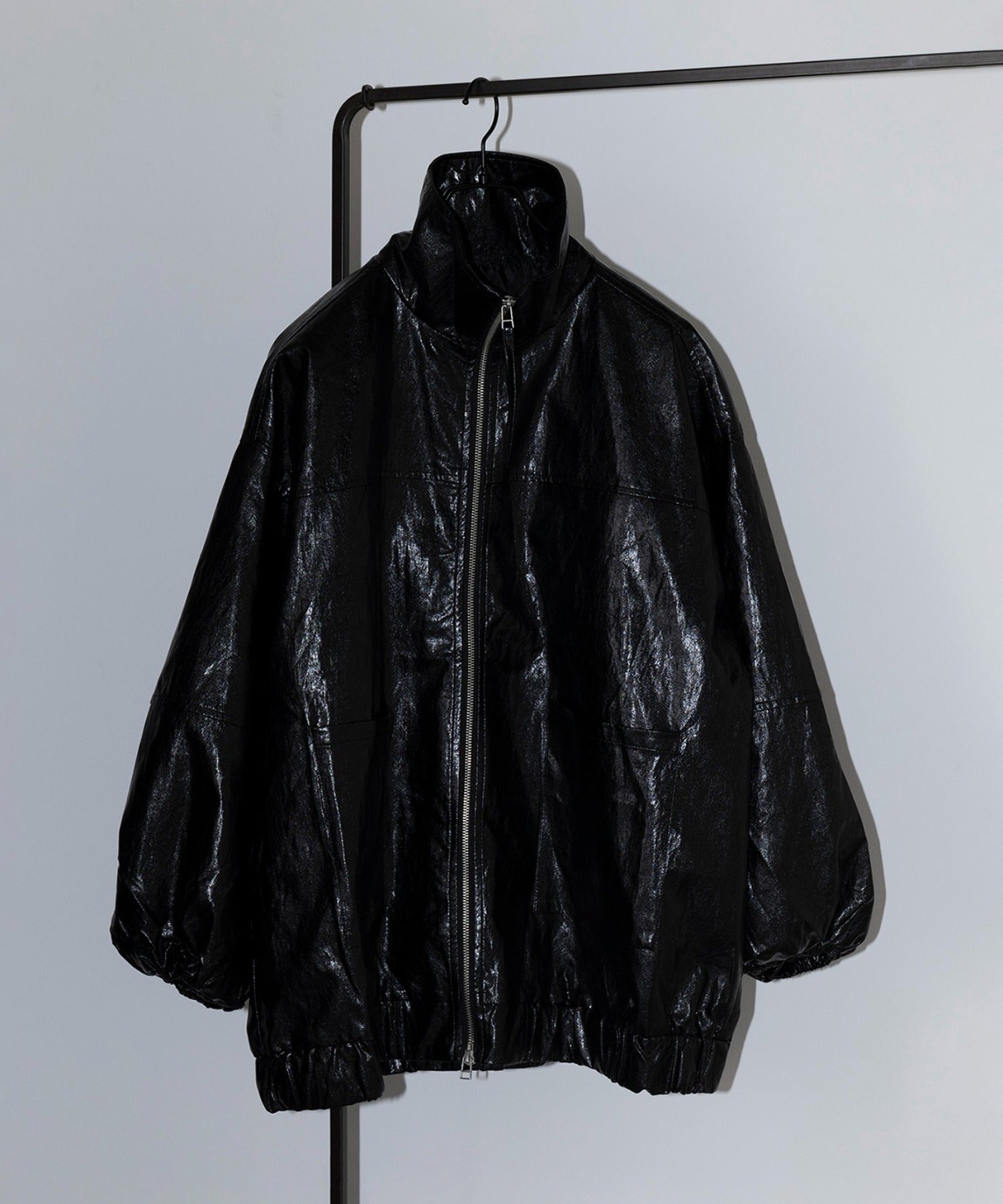 ヴィユー バイメゾンブリーズ vieux by MAISON BREEZE Fake leather stand coat #1 （ブラック） ブラック
