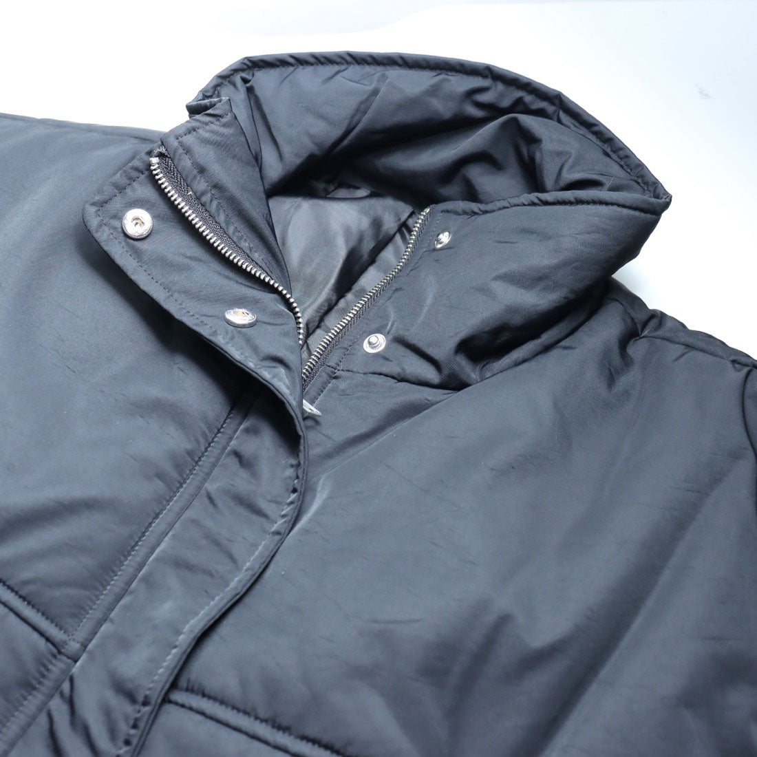 vieux by MAISON BREEZE スタンドカラー ジャケット アウター 無地 Stand collar padded jacket #1 （ブラック） ブラック