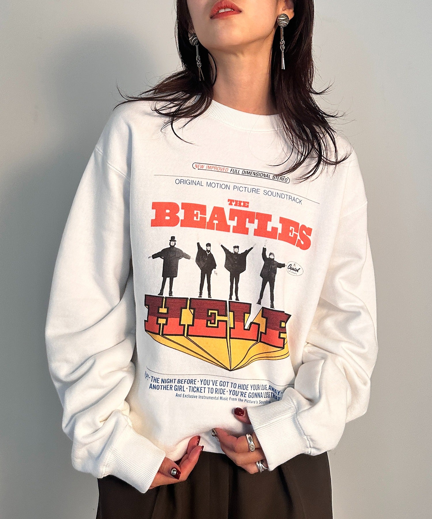 vieux by MAISON BREEZE トップス スウェット ザ・ビートルズ vintage print sweatshirt THE BEATLES （ホワイト系1） ホワイト系1