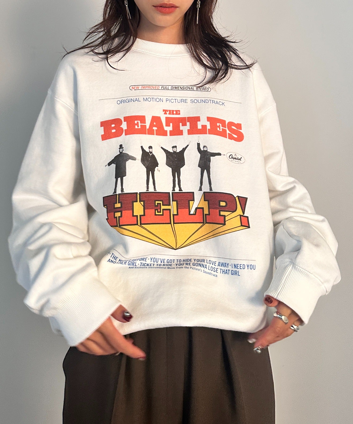 vieux by MAISON BREEZE トップス スウェット ザ・ビートルズ vintage print sweatshirt THE BEATLES （ホワイト系1） ホワイト系1