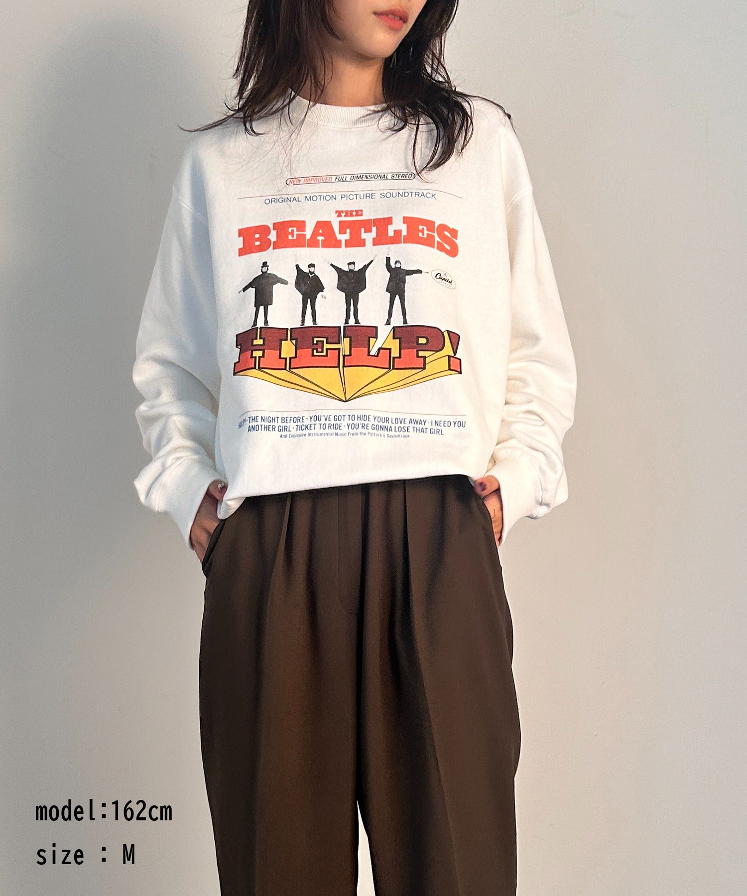 vieux by MAISON BREEZE トップス スウェット ザ・ビートルズ vintage print sweatshirt THE BEATLES （ホワイト系1） ホワイト系1