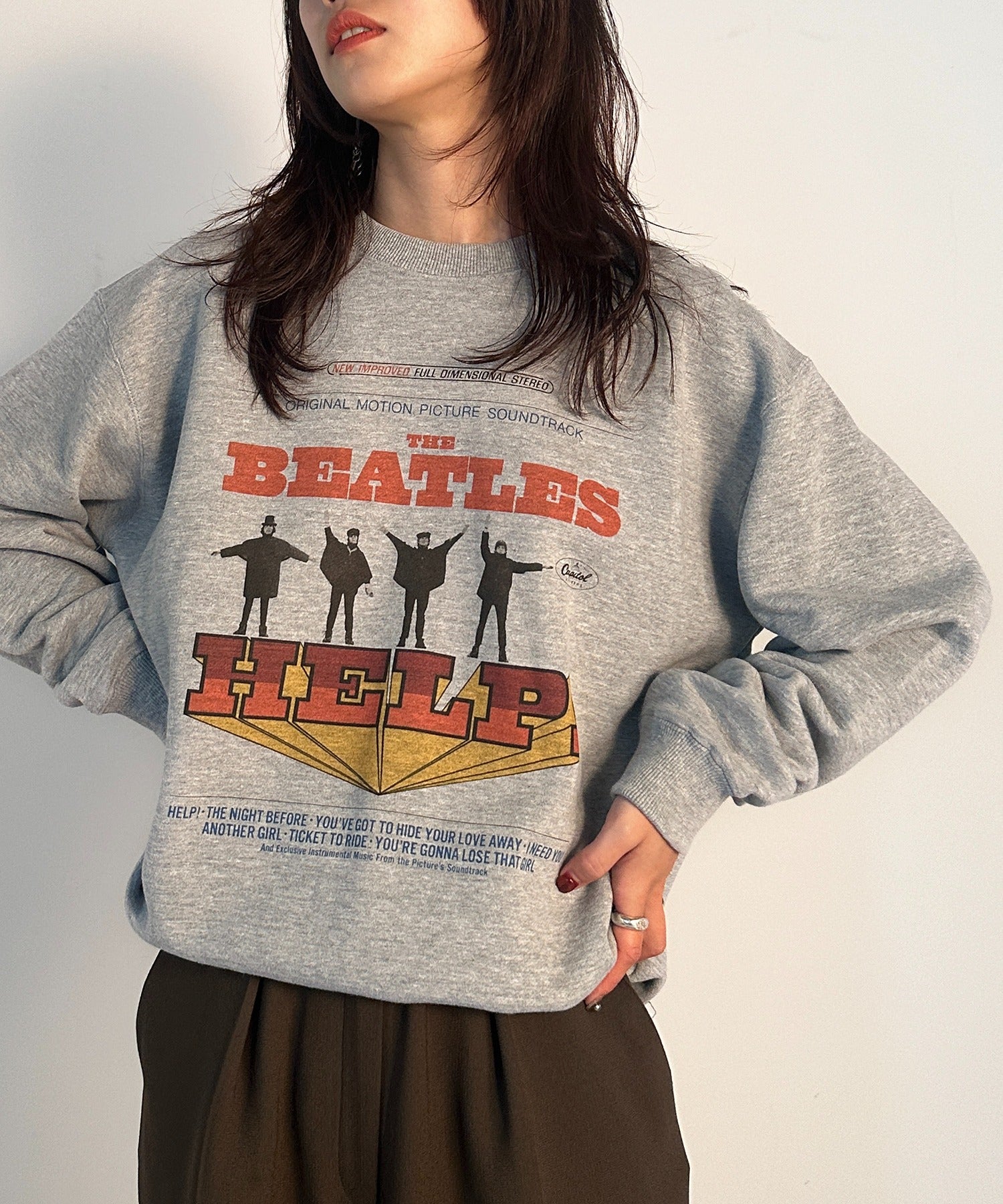 vieux by MAISON BREEZE トップス スウェット ザ・ビートルズ vintage print sweatshirt THE BEATLES （グレー系その他） グレー系その他