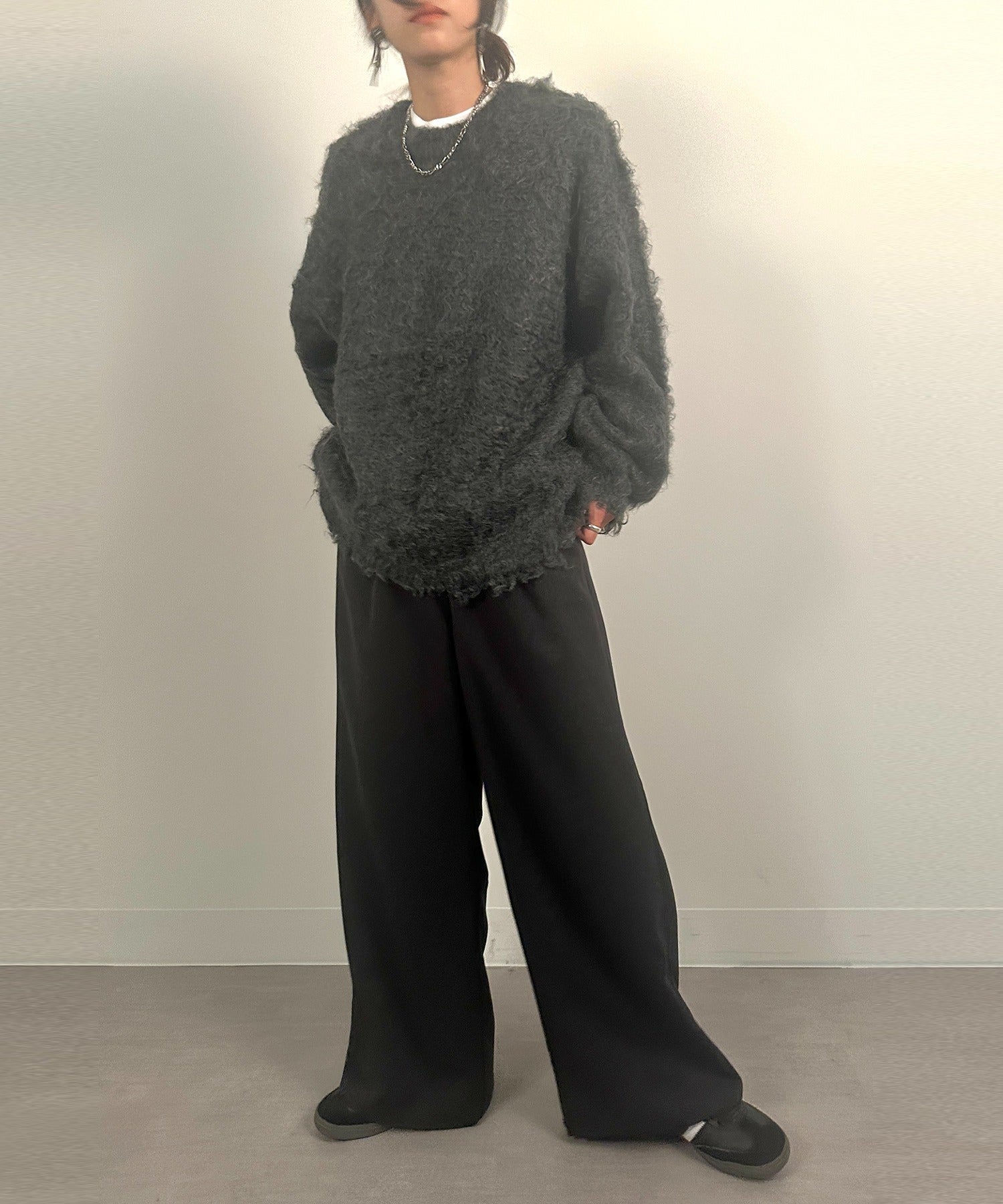 ヴィユー バイメゾンブリーズ vieux by MAISON BREEZE Marvelt tuck wide pants #1 （ブラック） ブラック