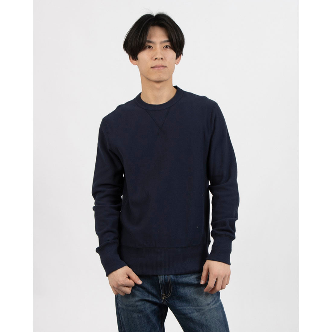 ヴィクトリアアスレチックス VICTORIA ATHLETICS VICTORIA ATHLETICS REVERS-GRAIN CREW NECKヴィクトリアアスレチックス リバースグレイン クルーネック （ネイビー） ネイビー