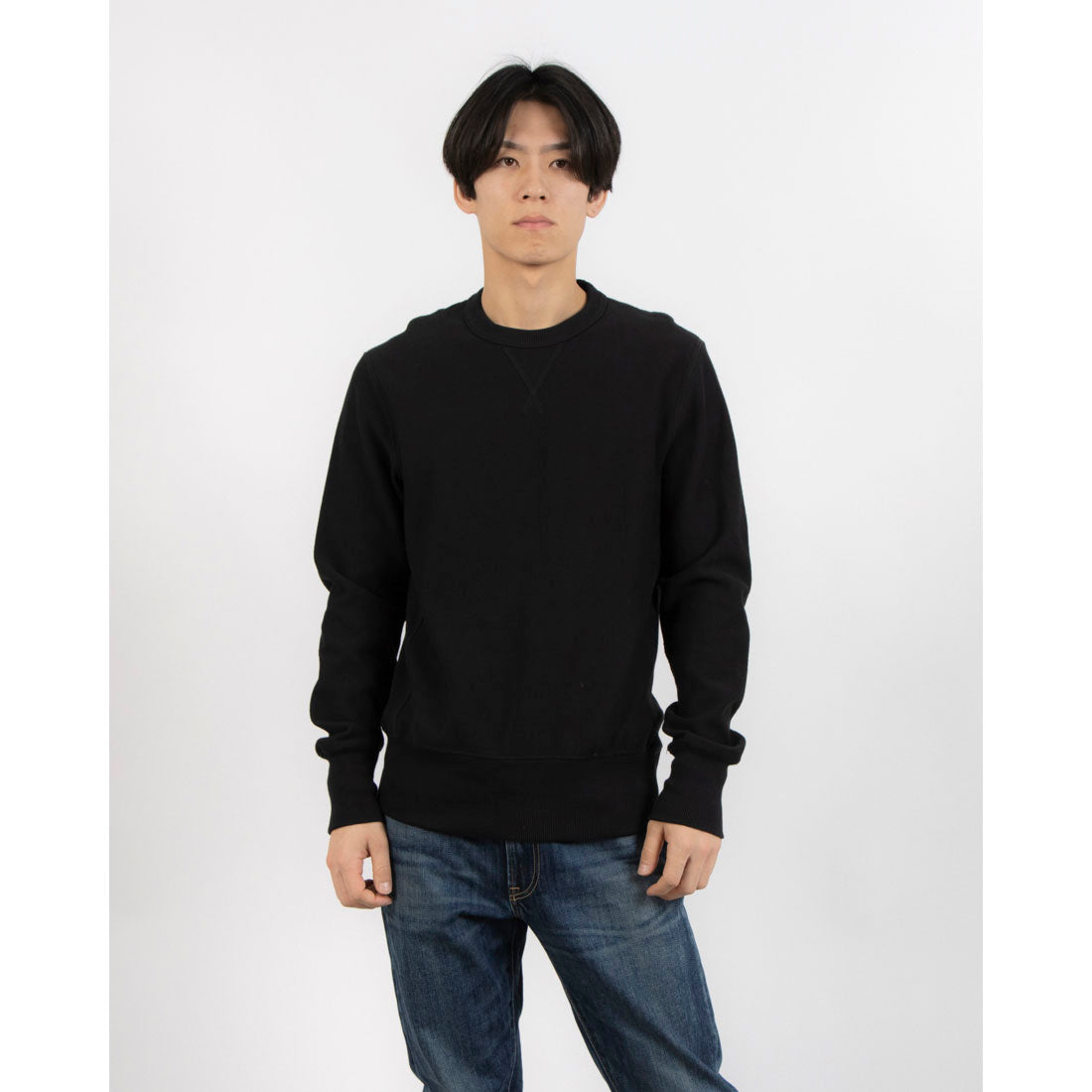 ヴィクトリアアスレチックス VICTORIA ATHLETICS VICTORIA ATHLETICS REVERS-GRAIN CREW NECKヴィクトリアアスレチックス リバースグレイン クルーネック （ブラック） ブラック