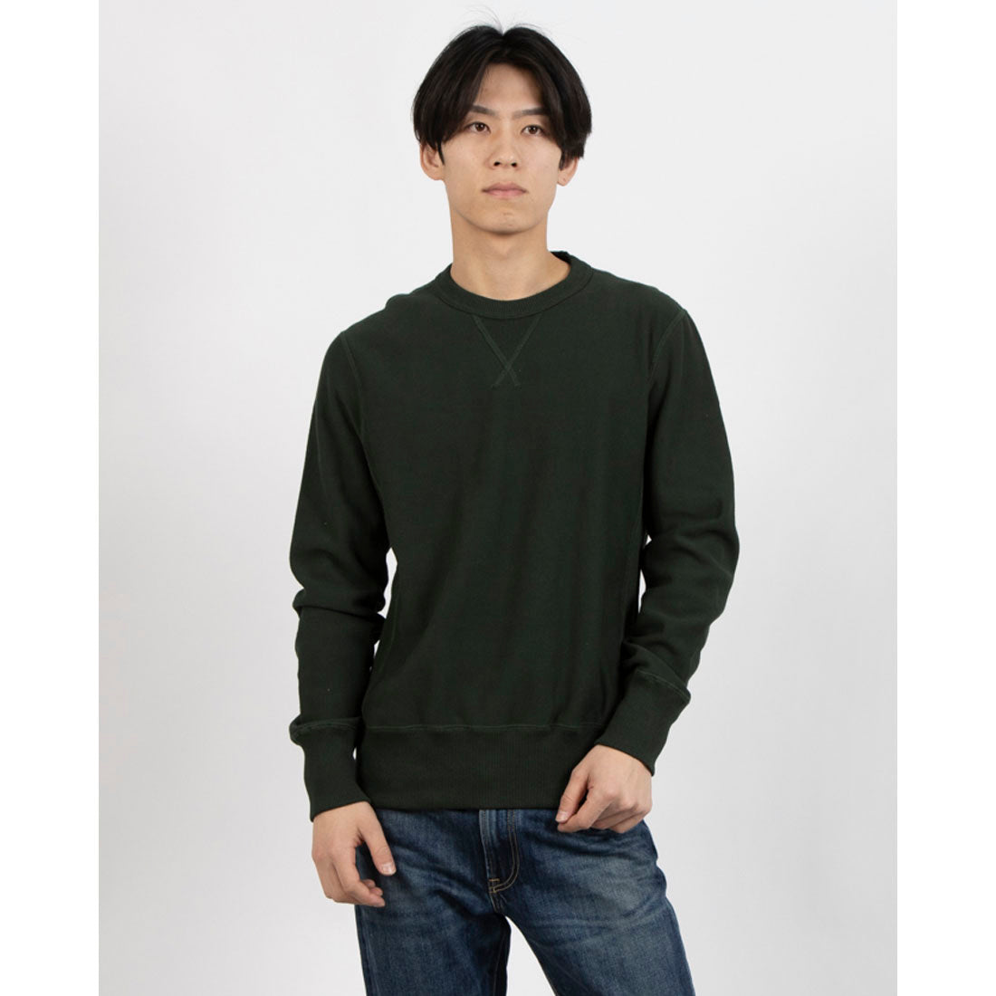 ヴィクトリアアスレチックス VICTORIA ATHLETICS VICTORIA ATHLETICS REVERS-GRAIN CREW NECKヴィクトリアアスレチックス リバースグレイン クルーネック （グリーン） グリーン