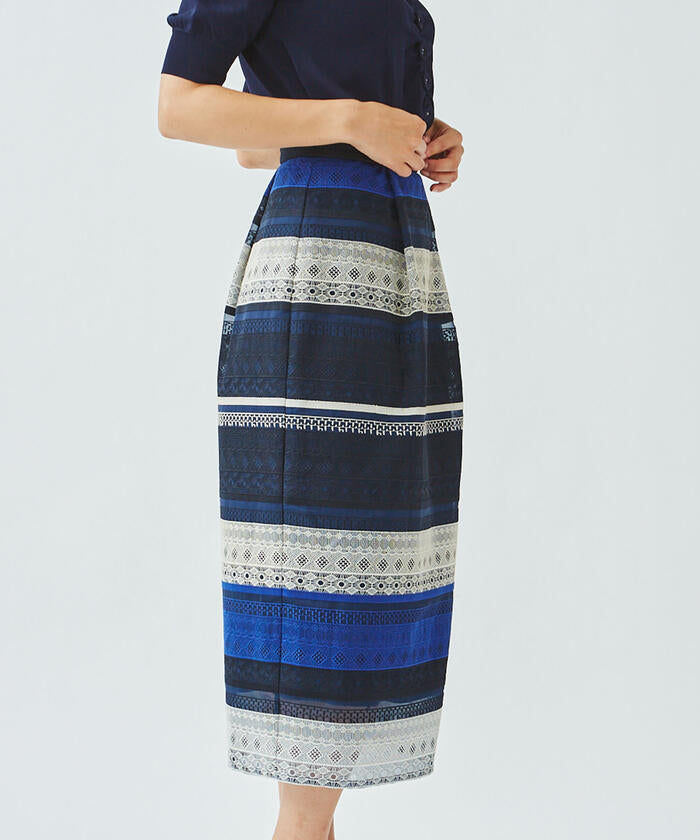 Viaggio Blu 【Viaggio Blu】 Border Lace Skirt