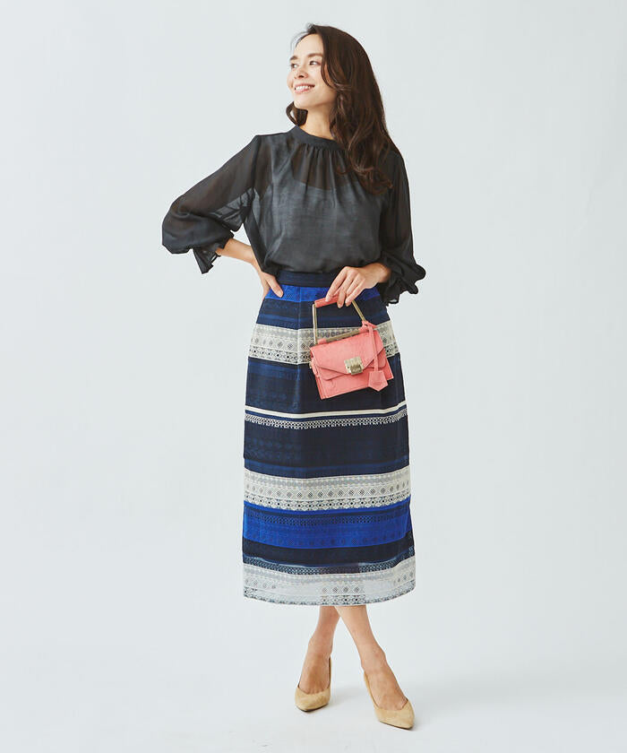 Viaggio Blu 【Viaggio Blu】 Border Lace Skirt