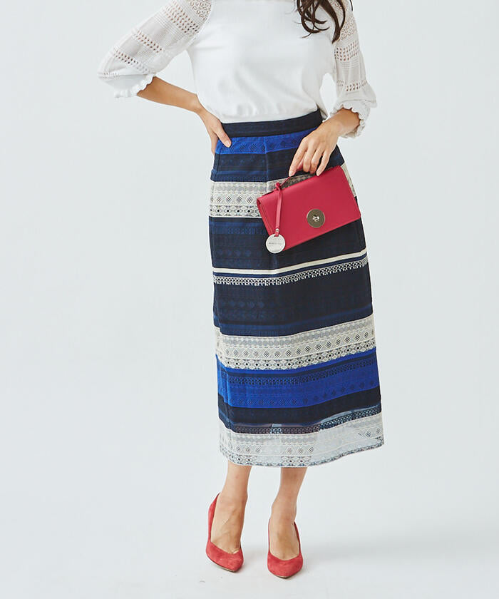 Viaggio Blu 【Viaggio Blu】 Border Lace Skirt