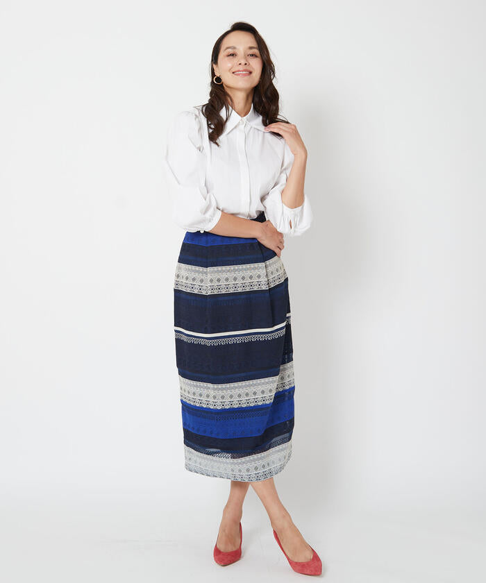 Viaggio Blu 【Viaggio Blu】 Border Lace Skirt