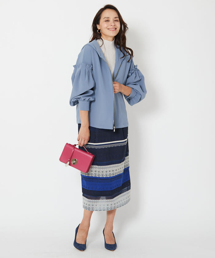 Viaggio Blu 【Viaggio Blu】 Border Lace Skirt