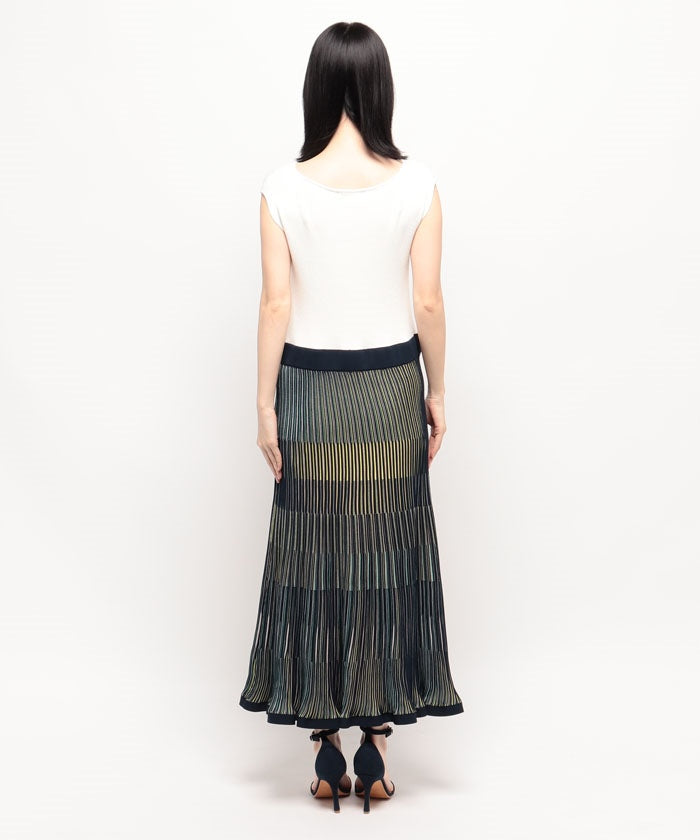 Viaggio Blu 【Plus Size】【Viaggio Blu Plus】Multi-Stripe Knit Dress