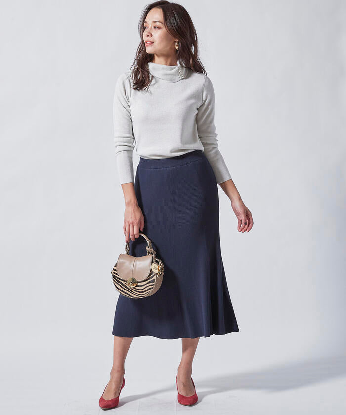 Viaggio Blu 【Viaggio Blu】SUNNY14G RIB Flared Skirt