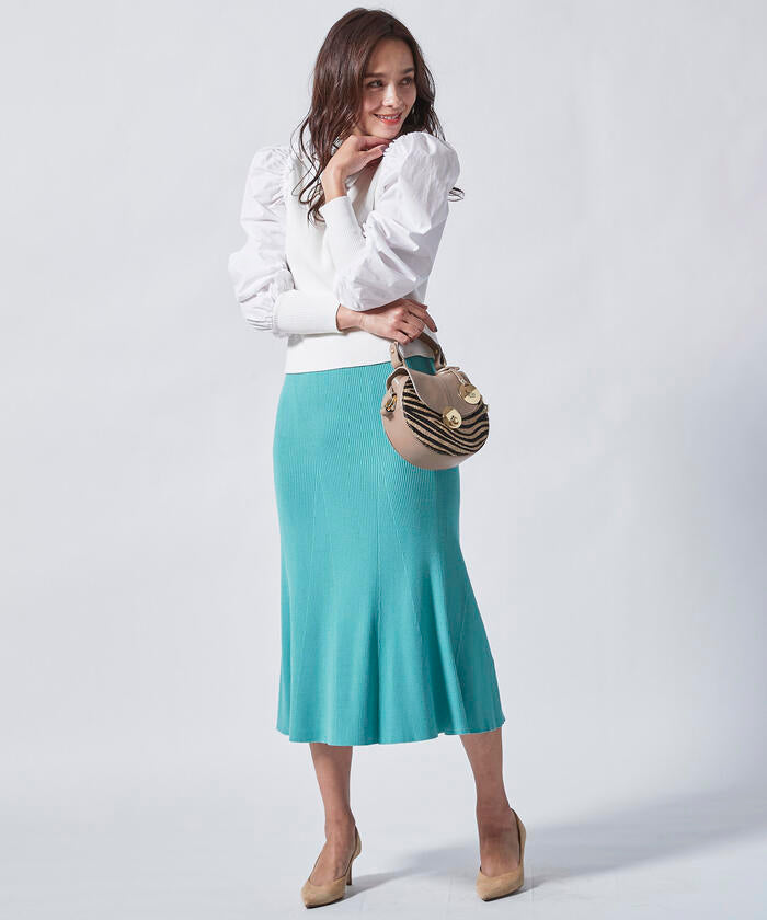 Viaggio Blu 【Viaggio Blu】SUNNY14G RIB Flared Skirt