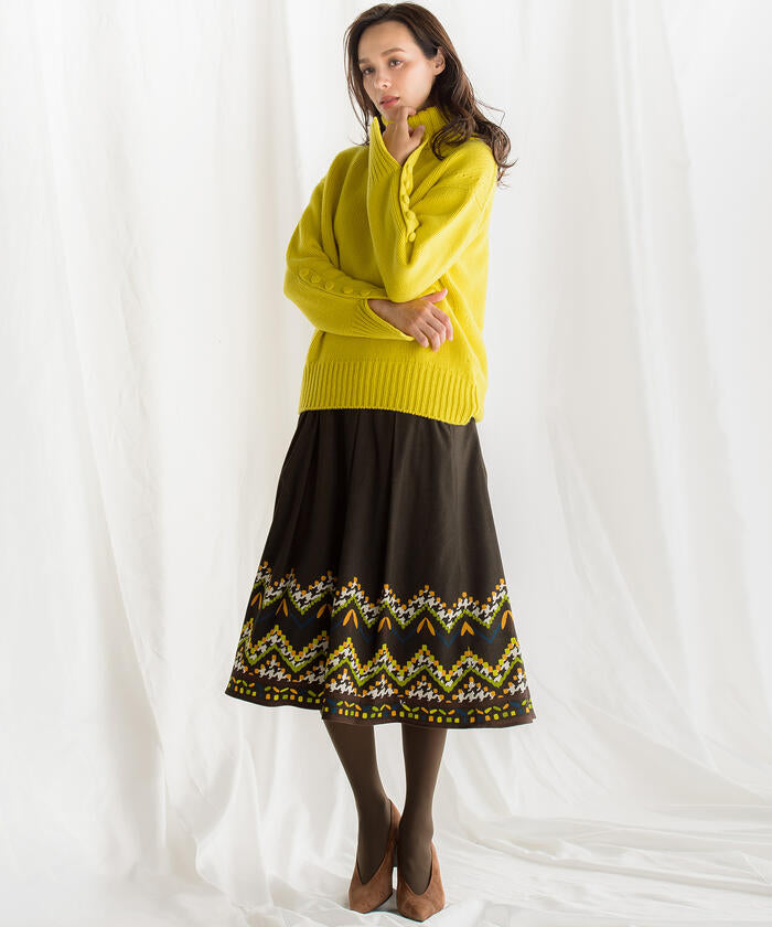 Viaggio Blu 【Viaggio Blu】Chidori Print Skirt