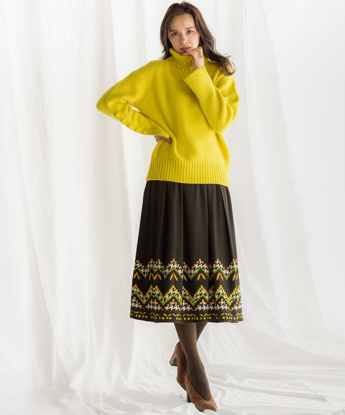 Viaggio Blu 【Viaggio Blu】Chidori Print Skirt