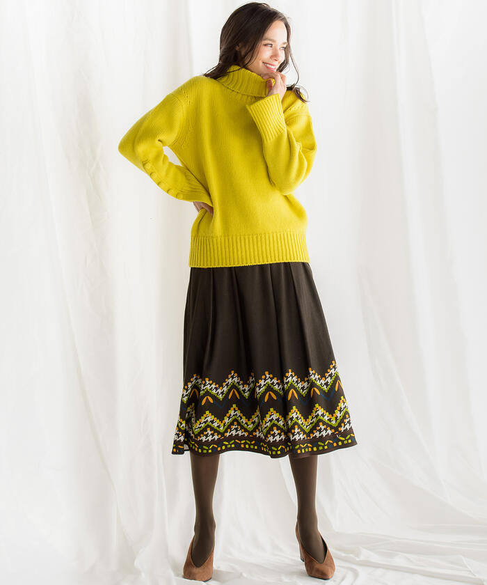 Viaggio Blu 【Viaggio Blu】Chidori Print Skirt