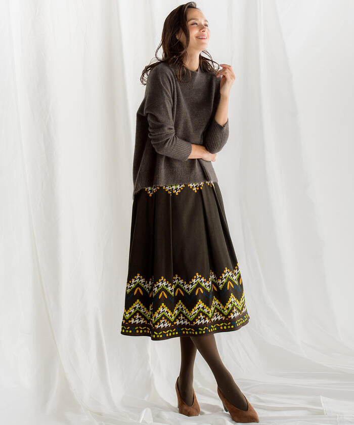 Viaggio Blu 【Viaggio Blu】Chidori Print Skirt