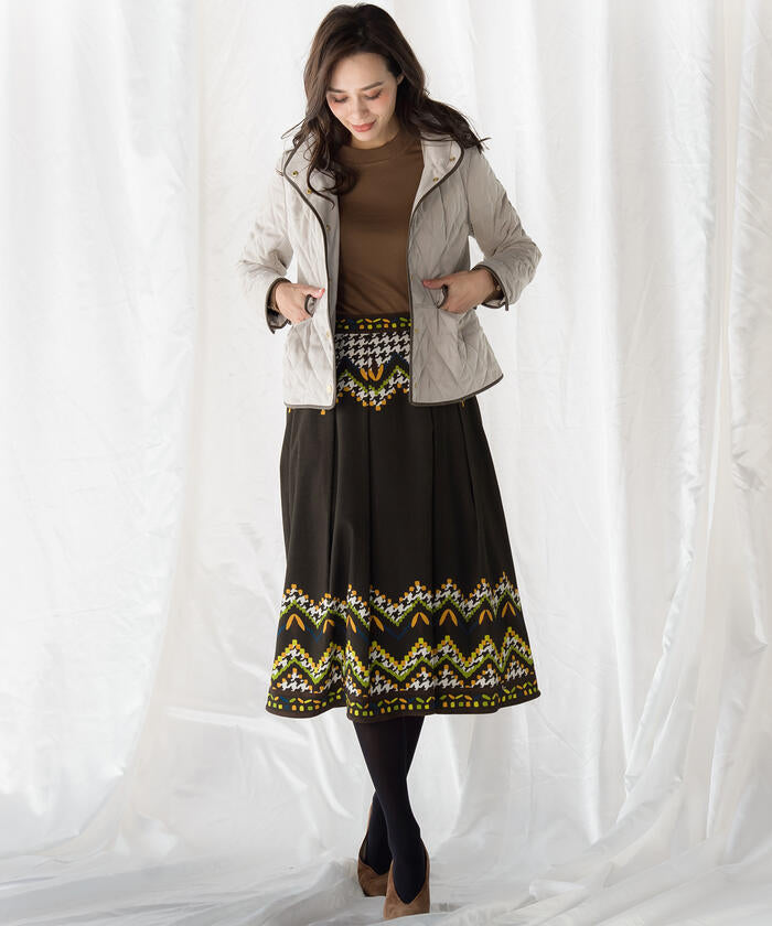 Viaggio Blu 【Viaggio Blu】Chidori Print Skirt