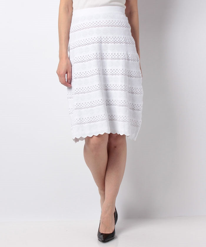 Viaggio Blu ～FABRIZIO GIOVANNONI～ Lace Pattern Knit Tight Skirt