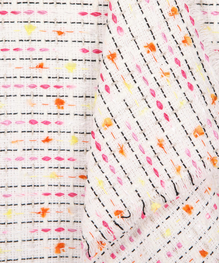 VICKY VICKY Spring Tweed Fringe Skirt