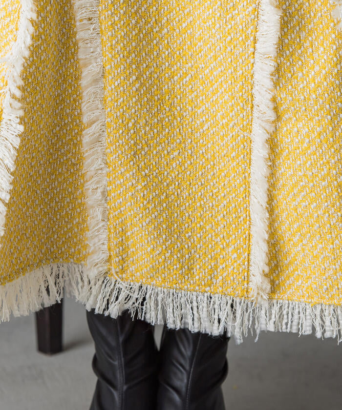 VICKY VICKY Fringe Tweed Skirt