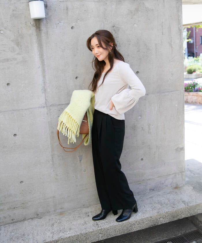 VICKY 【VICKY】 Hand Washable Flare Sleeve Velour Pullover