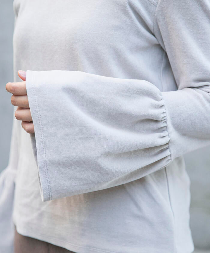VICKY 【VICKY】 Hand Washable Flare Sleeve Velour Pullover