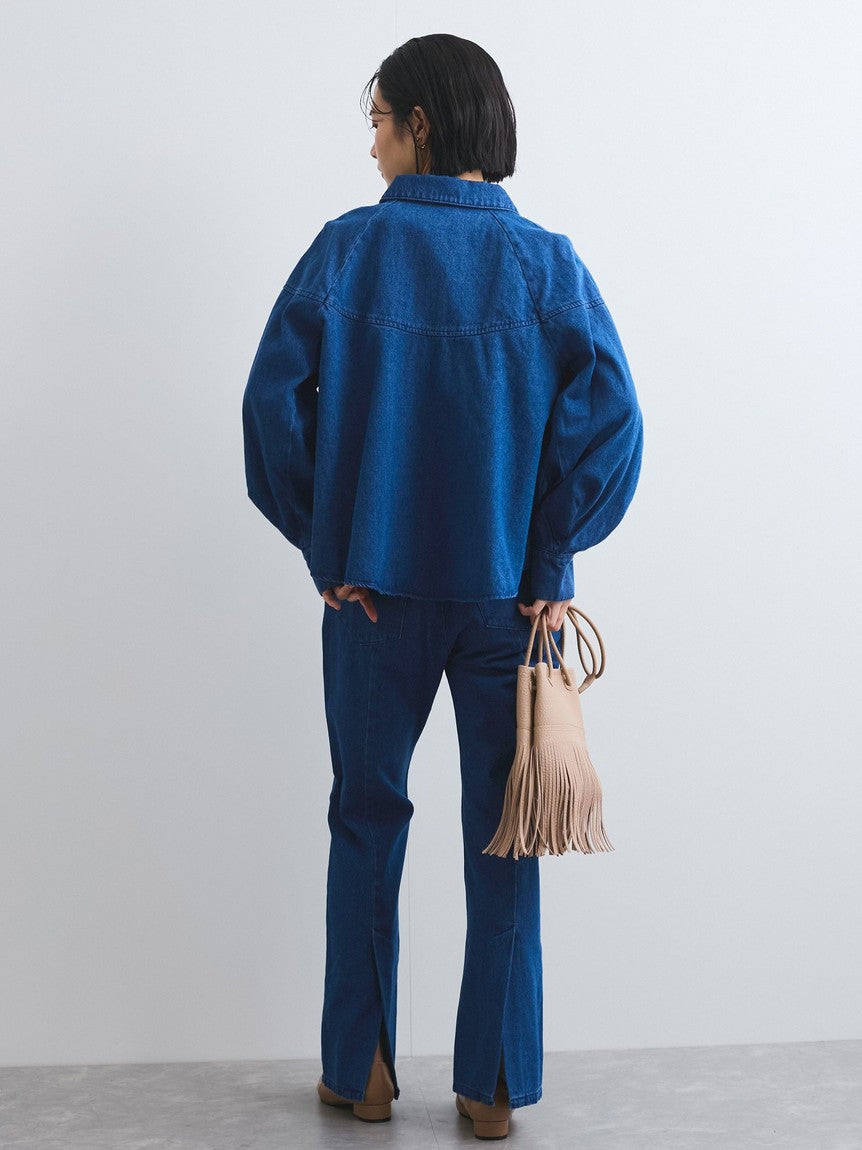 ビッキー VICKY バックスリットデニムパンツ≪手洗い可能≫ （ブルー） ブルー