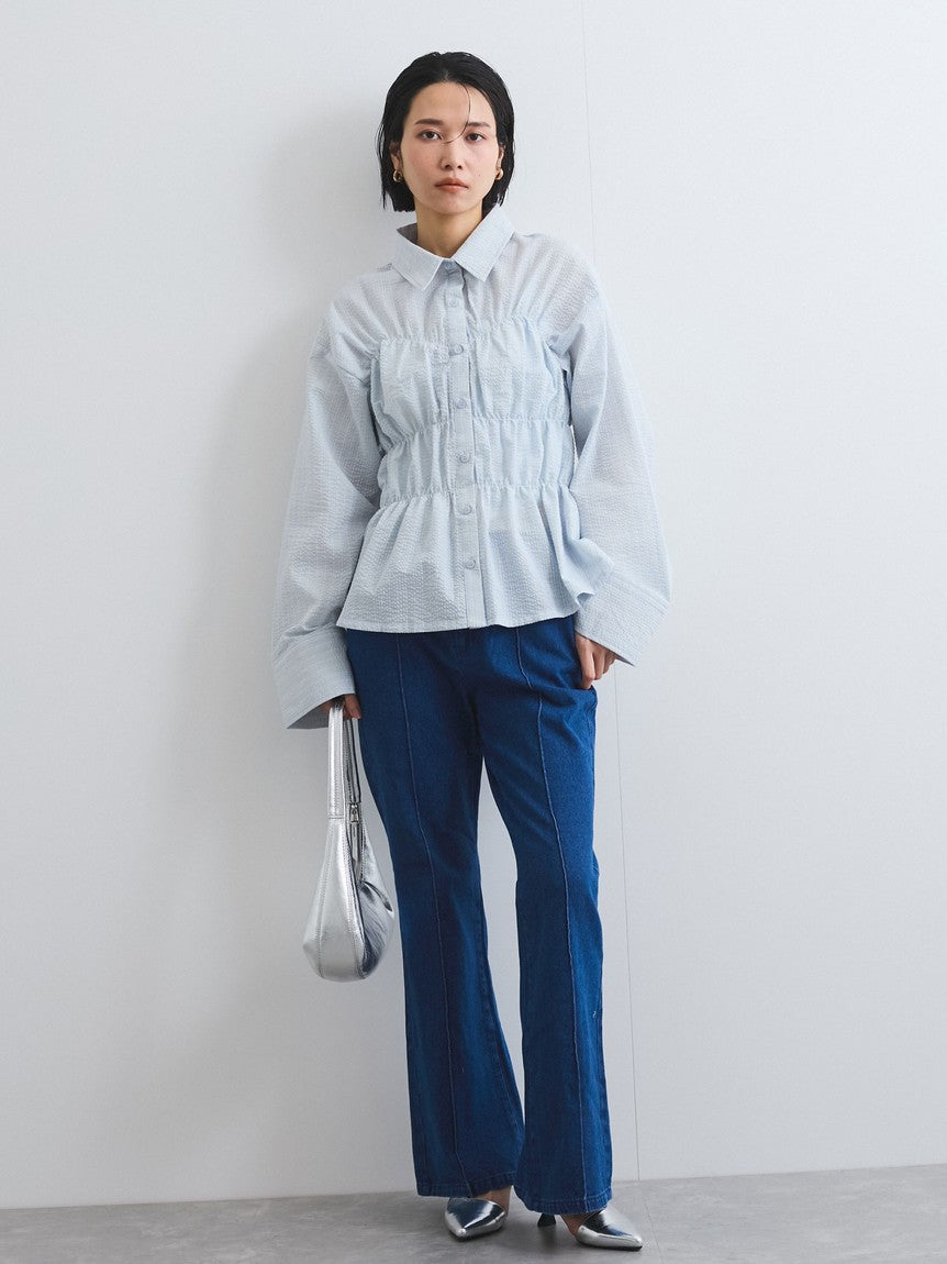ビッキー VICKY バックスリットデニムパンツ≪手洗い可能≫ （ブルー） ブルー