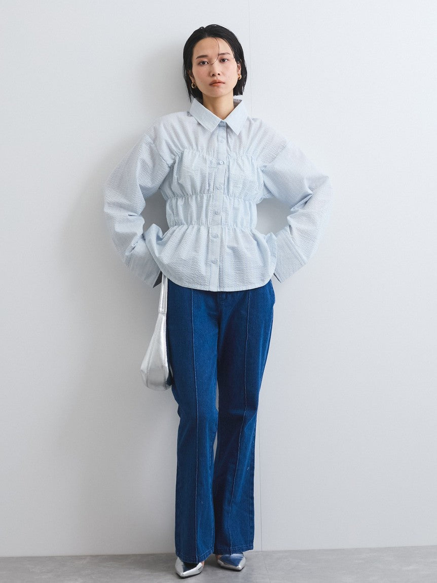ビッキー VICKY バックスリットデニムパンツ≪手洗い可能≫ （ブルー） ブルー