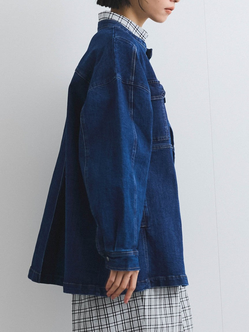 ビッキー VICKY ストレッチデニムチュニックジャケット≪手洗い可能≫ （ネイビー） ネイビー