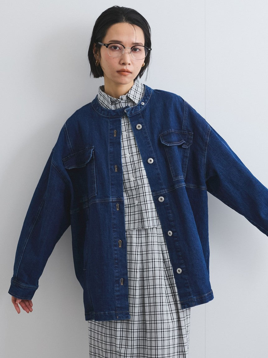 ビッキー VICKY ストレッチデニムチュニックジャケット≪手洗い可能≫ （ネイビー） ネイビー