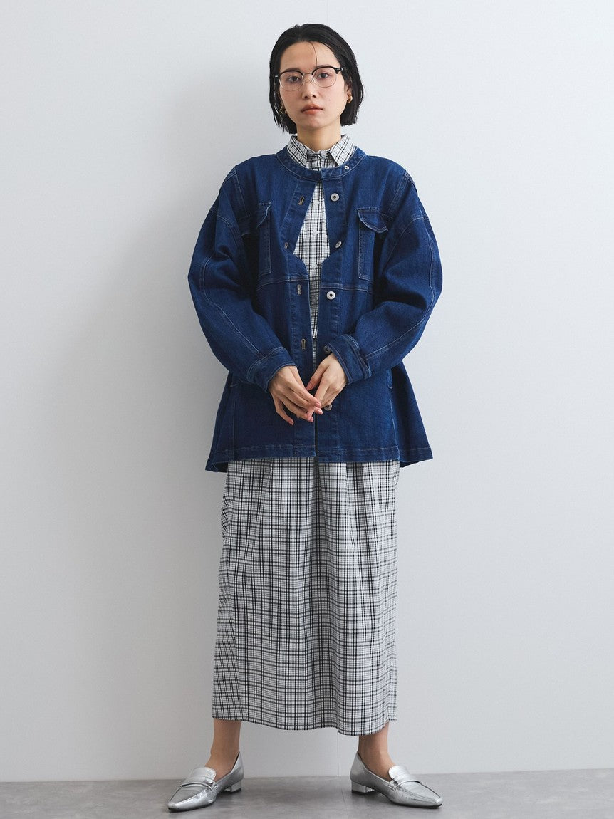 ビッキー VICKY ストレッチデニムチュニックジャケット≪手洗い可能≫ （ネイビー） ネイビー