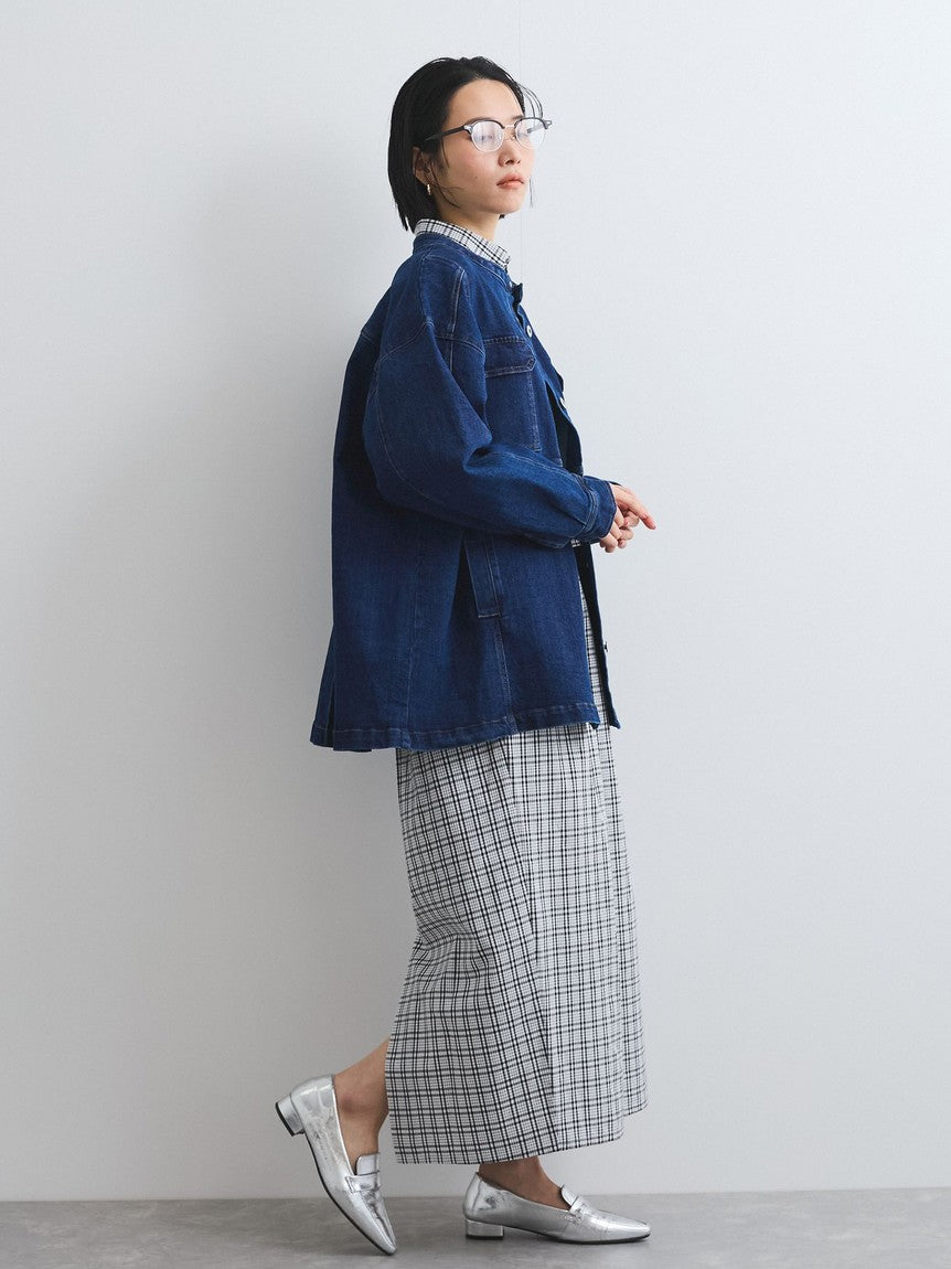 ビッキー VICKY ストレッチデニムチュニックジャケット≪手洗い可能≫ （ネイビー） ネイビー