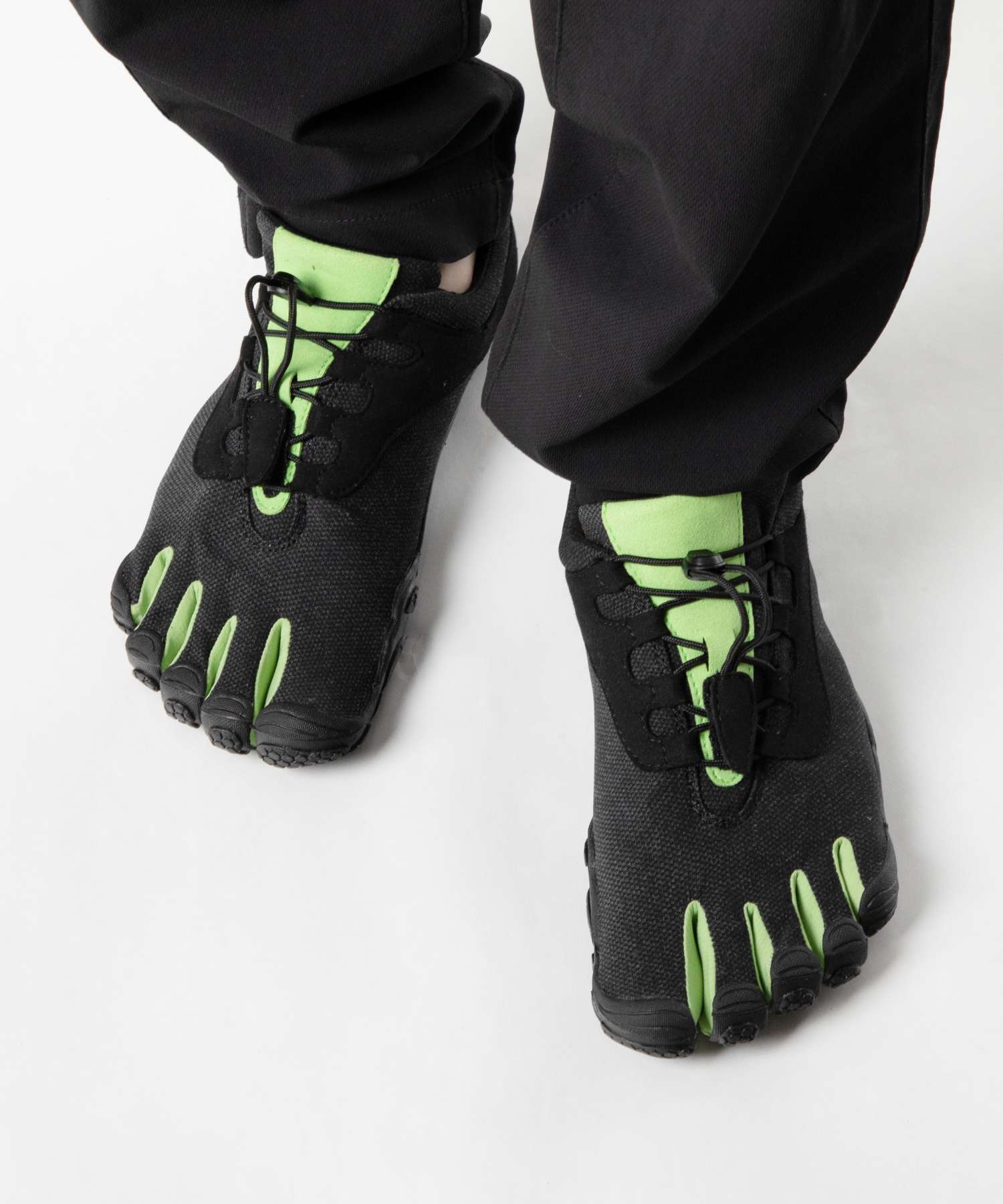 ビブラムファイブフィンガーズ Vibram FiveFingers ビブラム ファイブフィンガーズ Vibram FiveFingers V-Run Retro 21M8002 レトロ ベアフットシューズ 五本指 メンズ シューズ （BLACK×GREEN×BLACK） BLACK×GREEN×BLACK