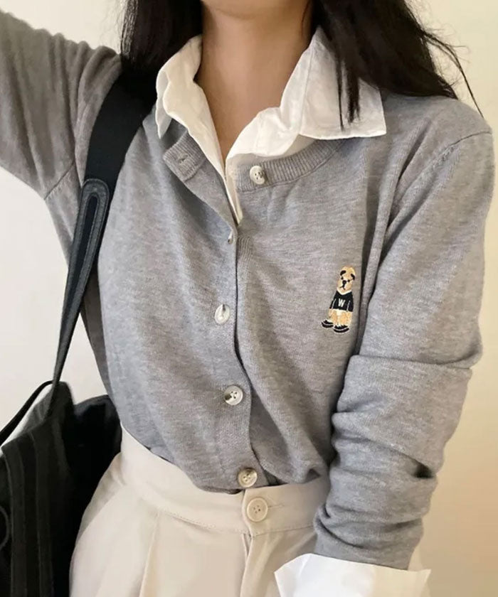 VIVIDLADY VIVIDLADY 毛衣外套 刺繡款 層次感 外套女裝 春秋冬 長袖