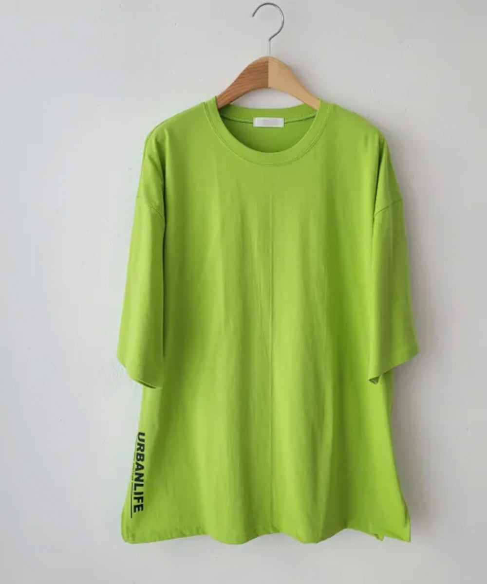 ビビッドレディ VIVIDLADY チュニック ロングTシャツ 半袖 （ライム） ライム